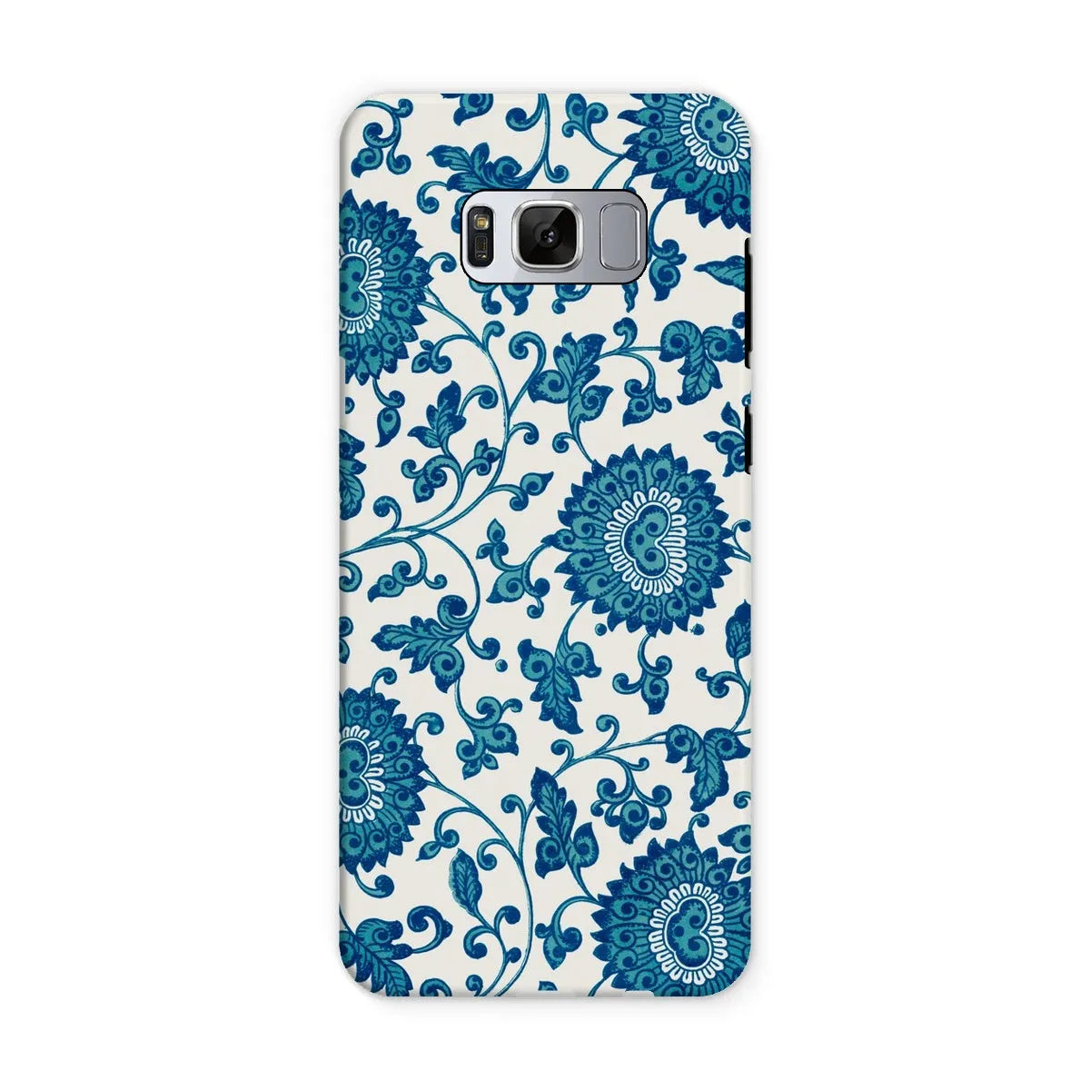 Blue And White Floral Aesthetic Art Phone Case - Owen Jones - Samsung Galaxy S8 / Matte - Mobile Phone Cases