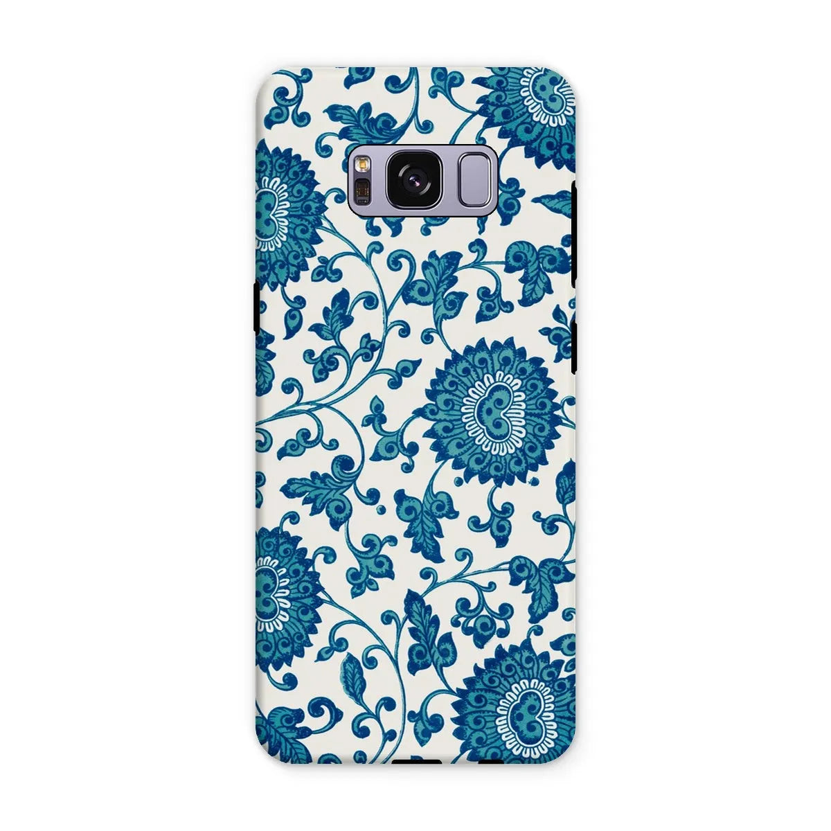 Blue And White Floral Aesthetic Art Phone Case - Owen Jones - Samsung Galaxy S8 Plus / Matte - Mobile Phone Cases