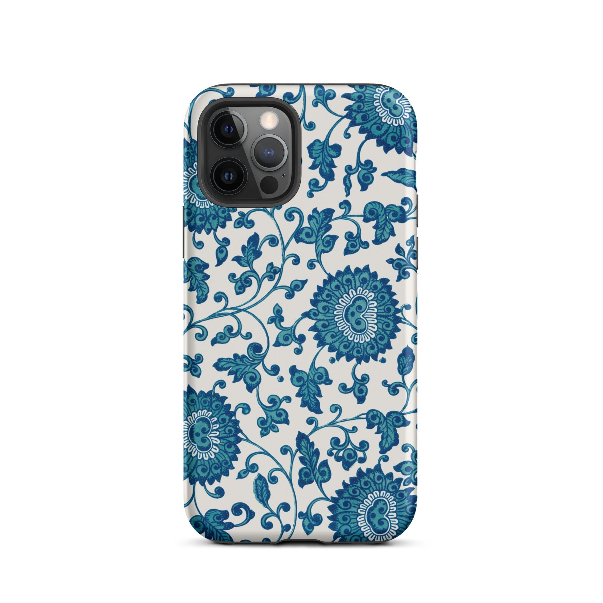 Blue and White Floral Pattern Owen Jones Iphone Case, 12 Pro / Matte, Blue Floral Patterned Phone Case