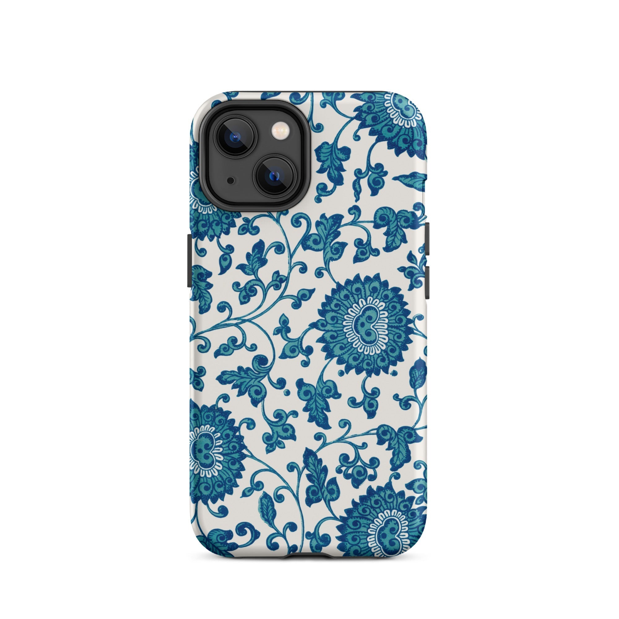 Blue and White Floral Pattern Owen Jones Iphone Case, 14 / Matte, Blue Floral Patterned Phone Case