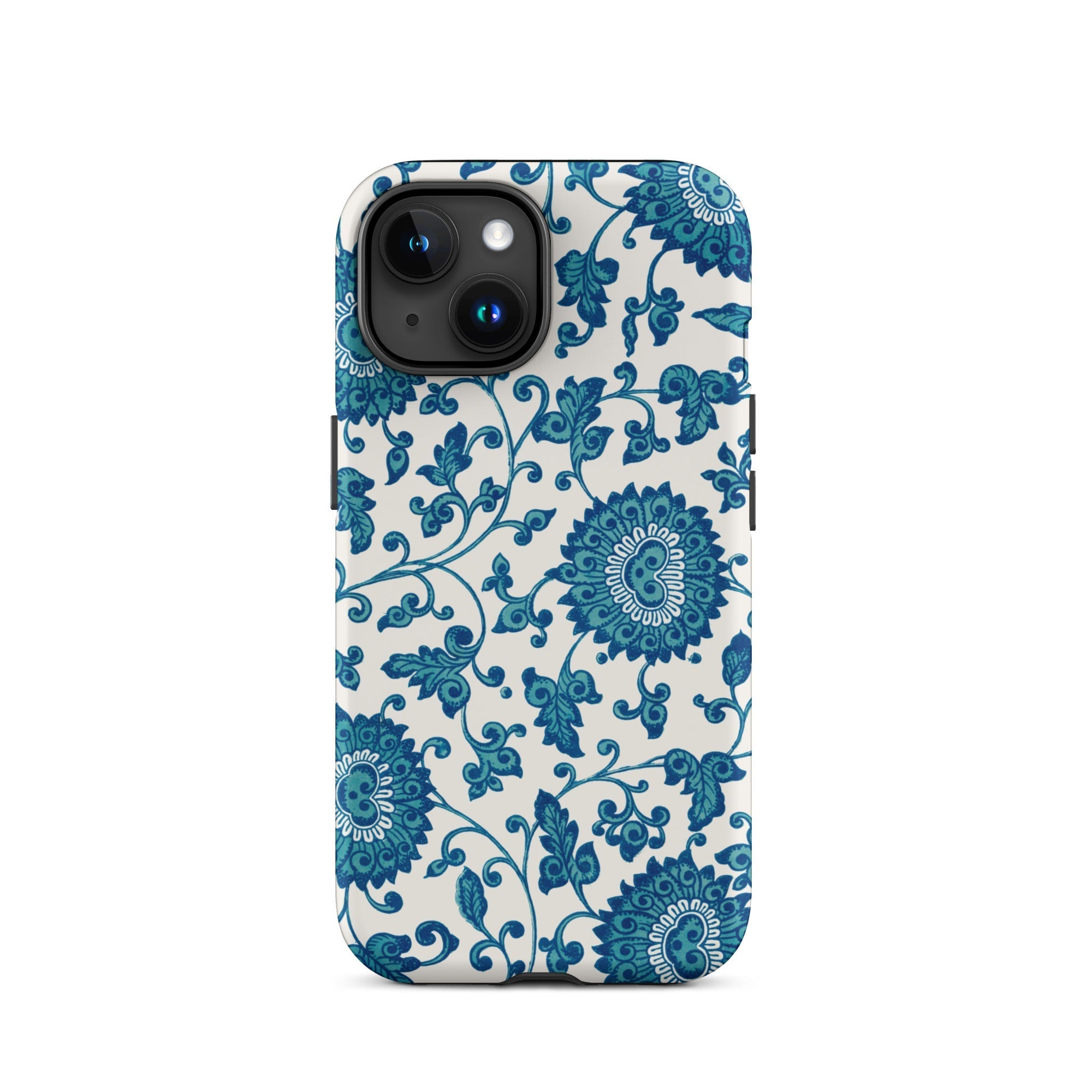 Blue and White Floral Pattern Owen Jones Iphone Case, 15 / Matte, Blue Floral Patterned Phone Case