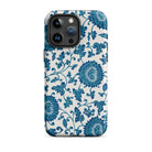 Blue and White Floral Pattern Owen Jones Iphone Case, 15 Pro Max / Matte, Floral Patterned Phone Case
