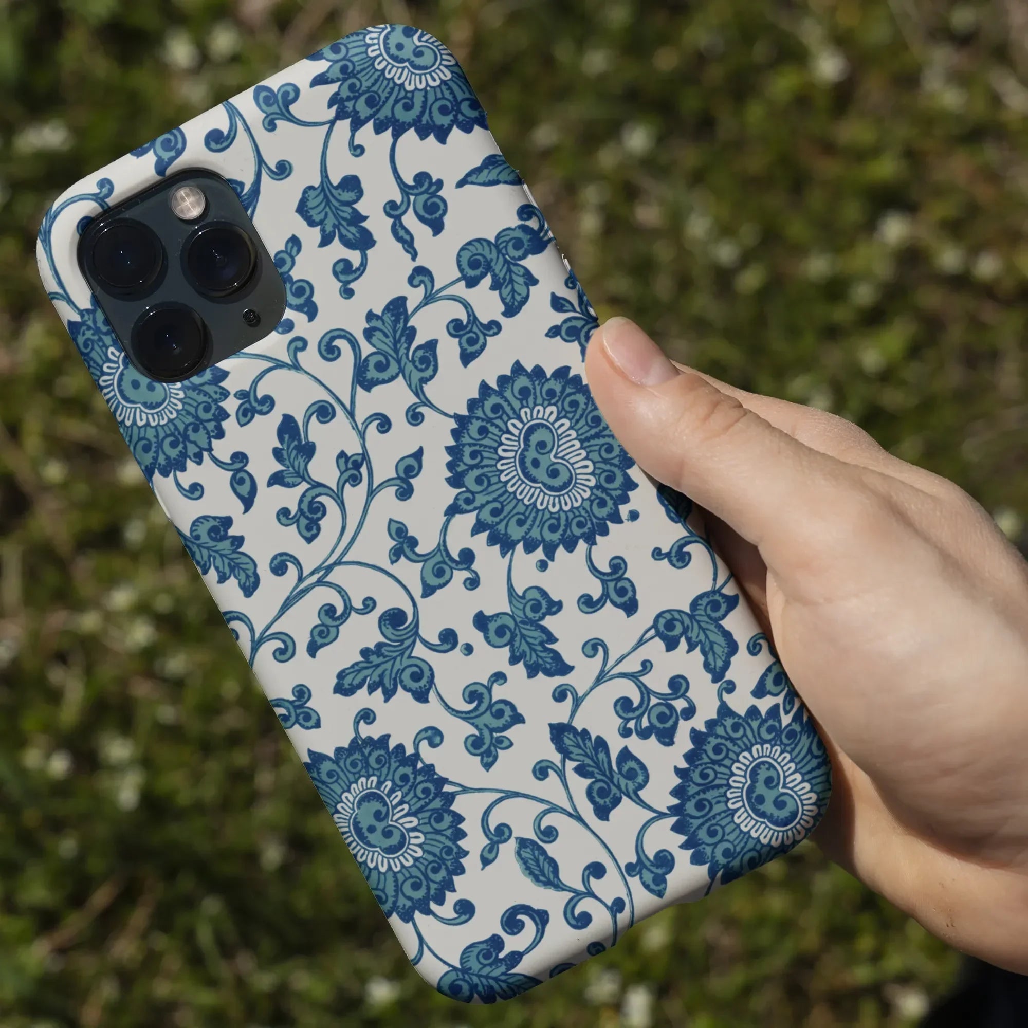 Blue and White Floral Pattern - Owen Jones Iphone Case Mobile Phone Cases