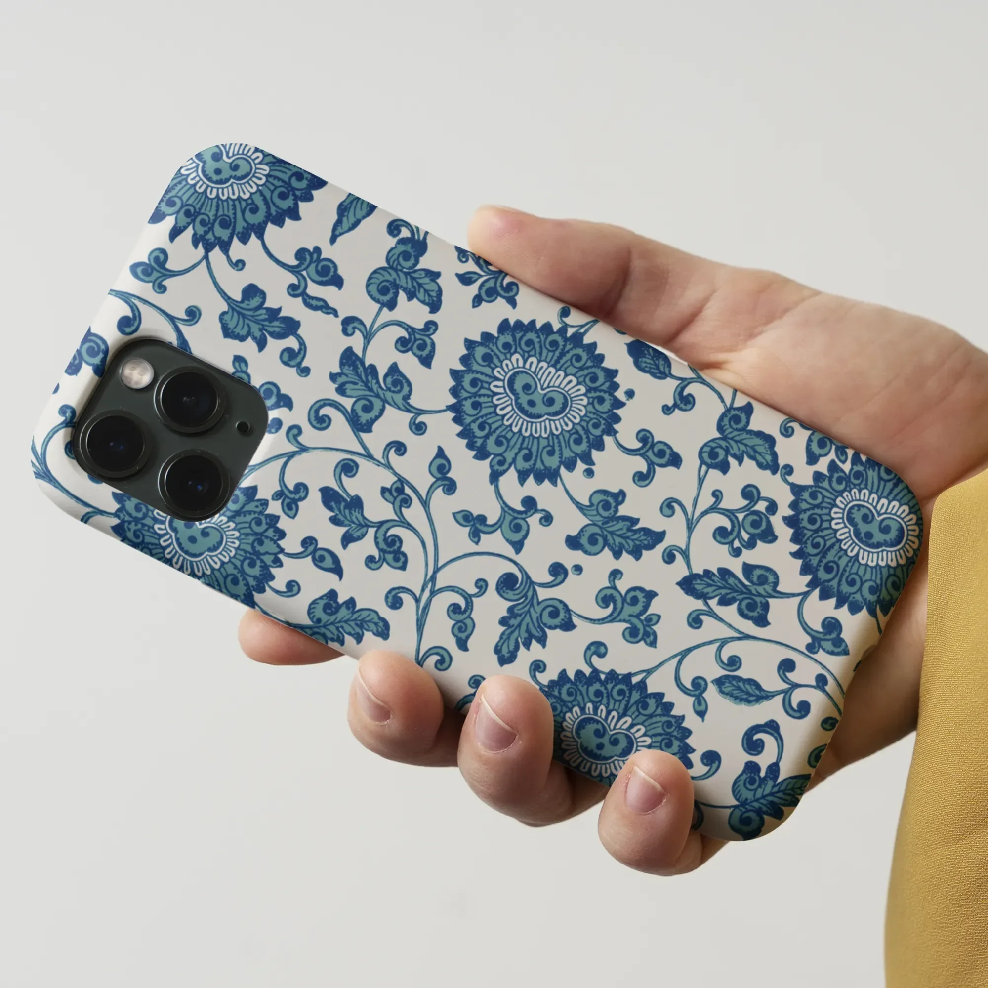 Blue and White Floral Pattern - Owen Jones Iphone Case Mobile Phone Cases