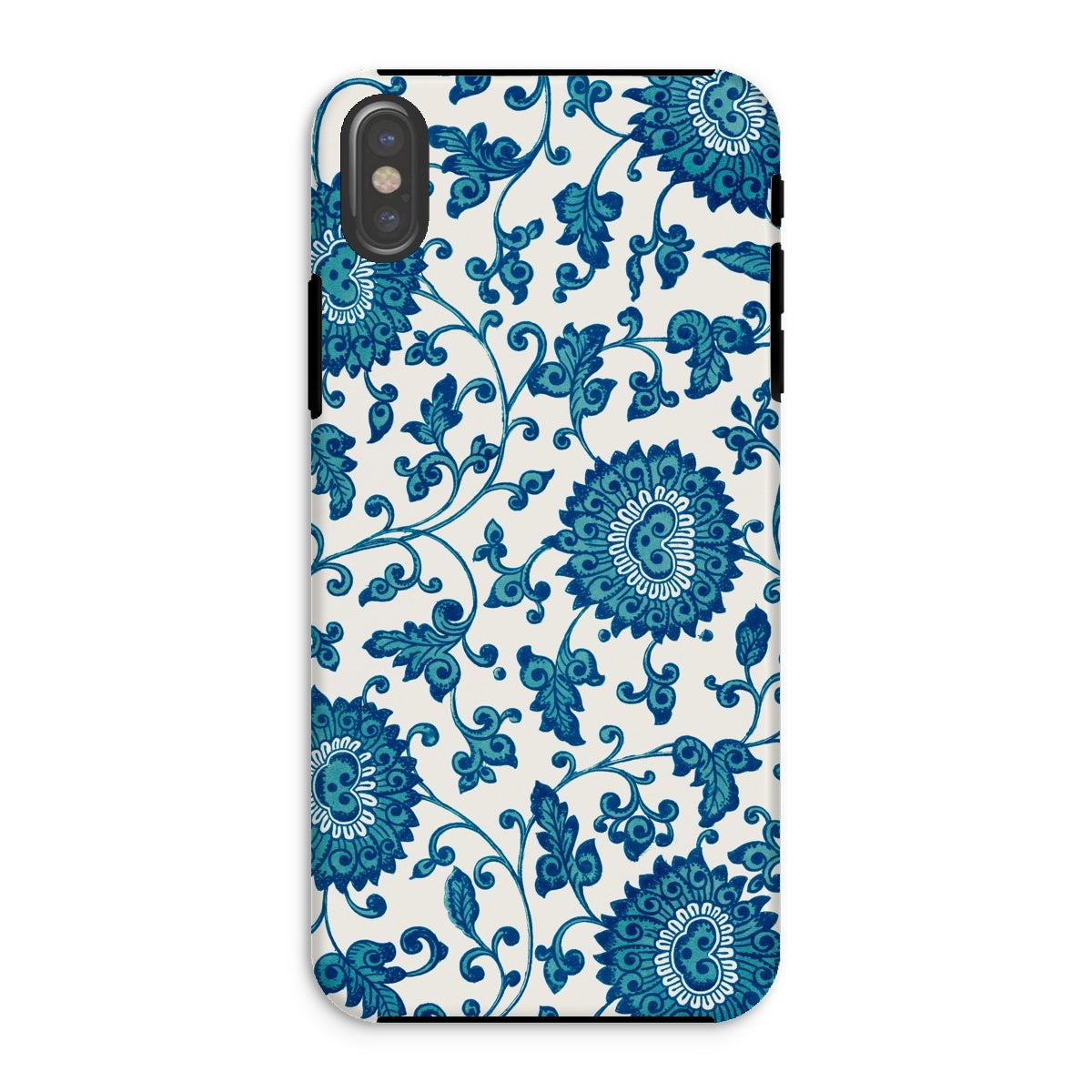 Blue and White Floral Pattern Owen Jones Iphone Case, Xs / Matte, Decorative Phone Case Blue Floral Pattern White Background