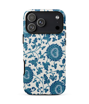 Iphone 17 Pro Max / Matte Blue and White Floral Pattern - Owen Jones Phone Case Chinoiserie, Cobalt Dreams Unfurl