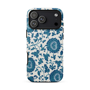 Blue and White Floral Pattern - Owen Jones Phone Case Iphone 17 Pro Max / Matte Blue Floral Iphone 12 Case White Background Black Owen