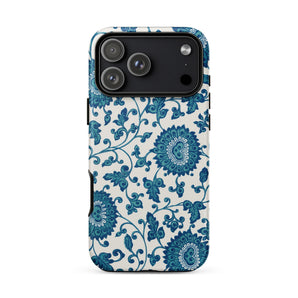 Blue and White Floral Pattern - Owen Jones Phone Case Iphone 17 Pro Max / Matte Blue Floral Iphone 12 Case White Background Black Owen