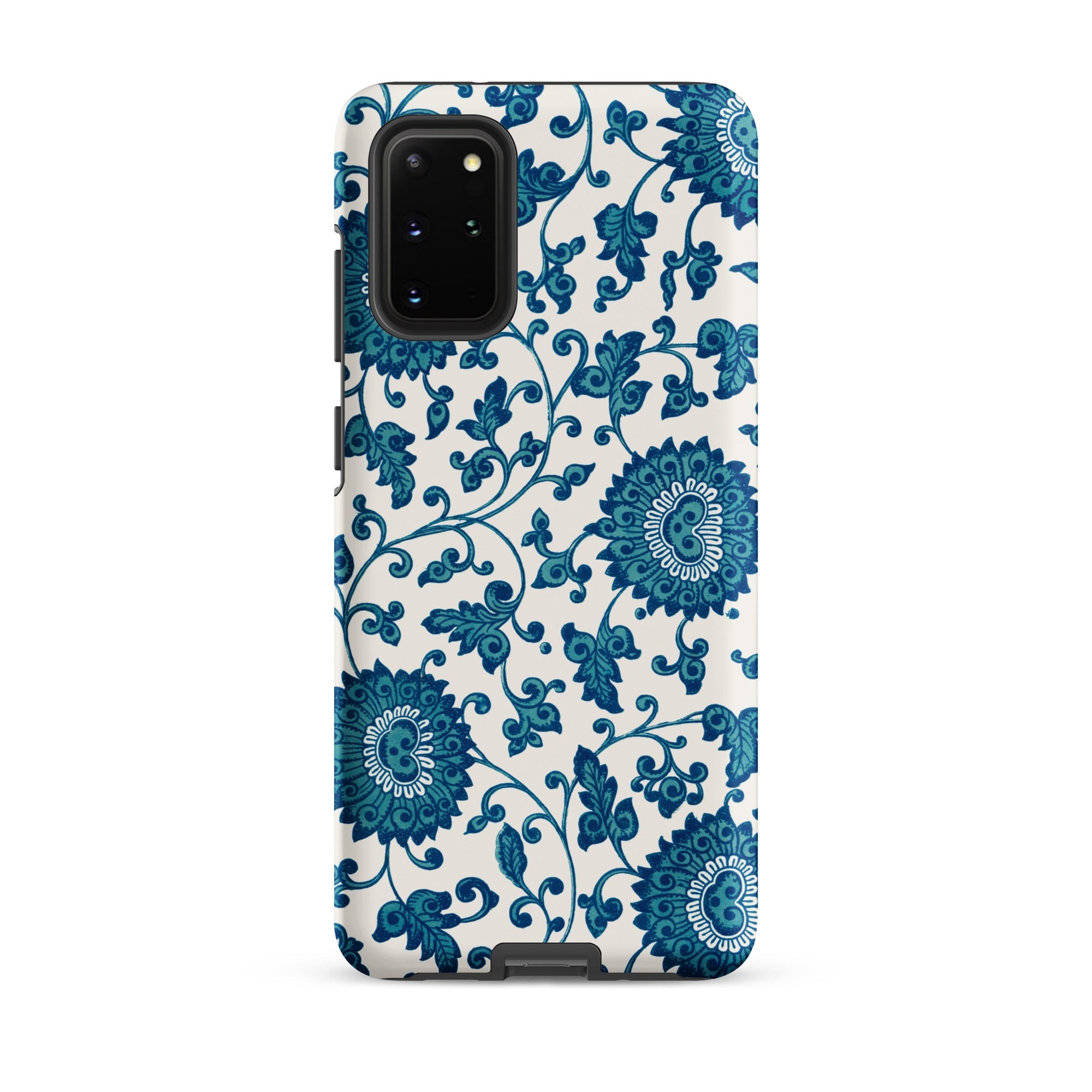Blue and White Floral Pattern Owen Jones Samsung Case, Galaxy S20 Plus / Matte, White Smartphone Blue Floral Pattern Case
