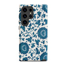 Blue and White Floral Pattern Owen Jones Samsung Case, Galaxy S24 Ultra / Matte, White Phone Case Blue Floral Pattern