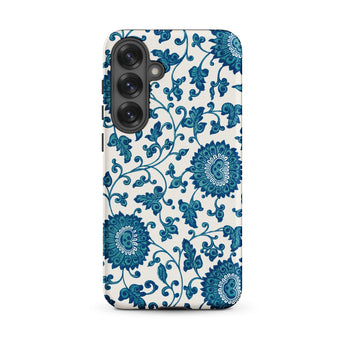 Blue and White Floral Pattern - Owen Jones Samsung Case, Galaxy S25 Plus / Matte, White Phone Case Blue Floral Pattern