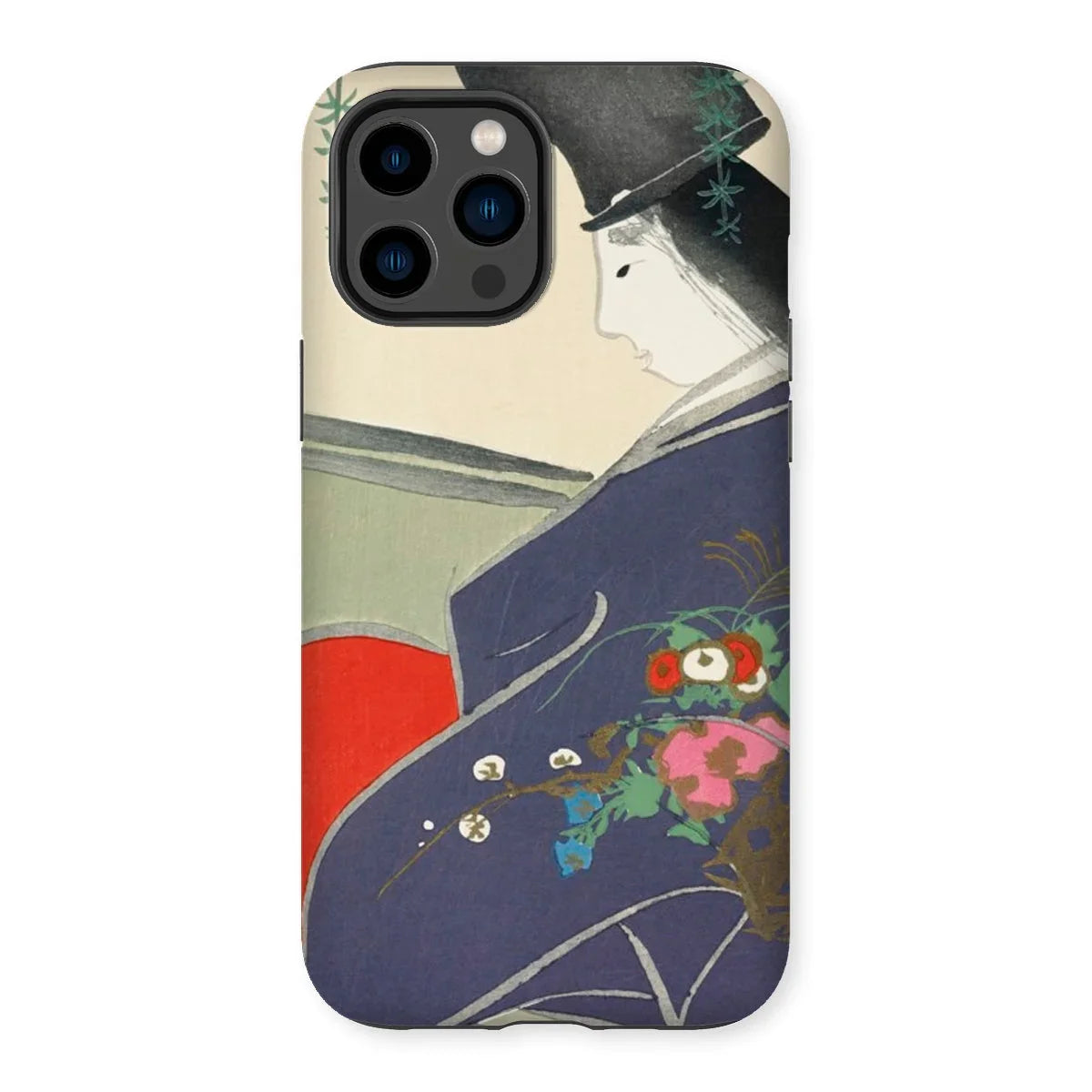 Boat from Momoyugosa - Kamisaka Sekka Iphone Case, 14 Pro Max / Matte, Kite-952667529, Iphone Case Japanese Art Floral