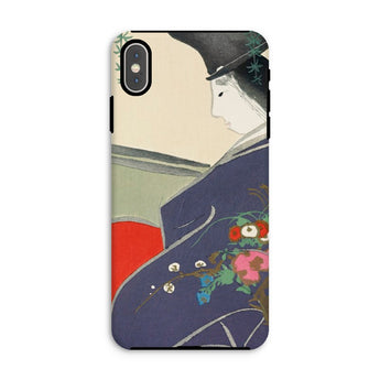 Boat from Momoyugosa - Kamisaka Sekka Iphone Case, Xs Max / Matte, Iphone Case Traditional Japanese Art Geisha Navy Kimono