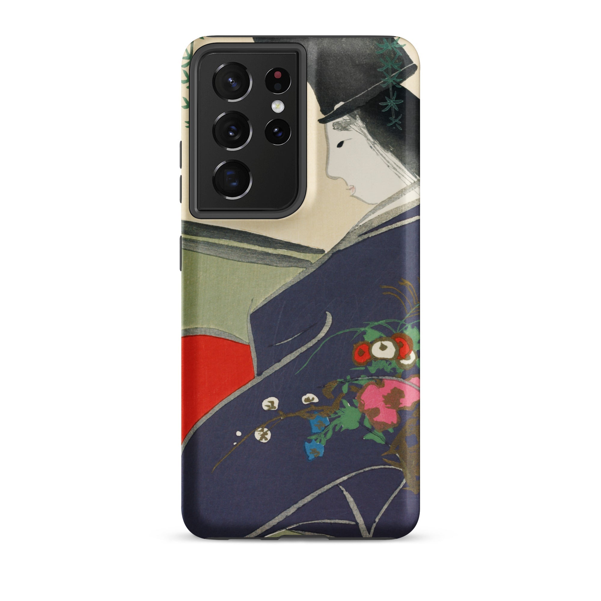 Boat from Momoyugosa Kamisaka Sekka Samsung Case, Galaxy S21 Ultra / Matte, Phone Case Traditional Japanese Art Design