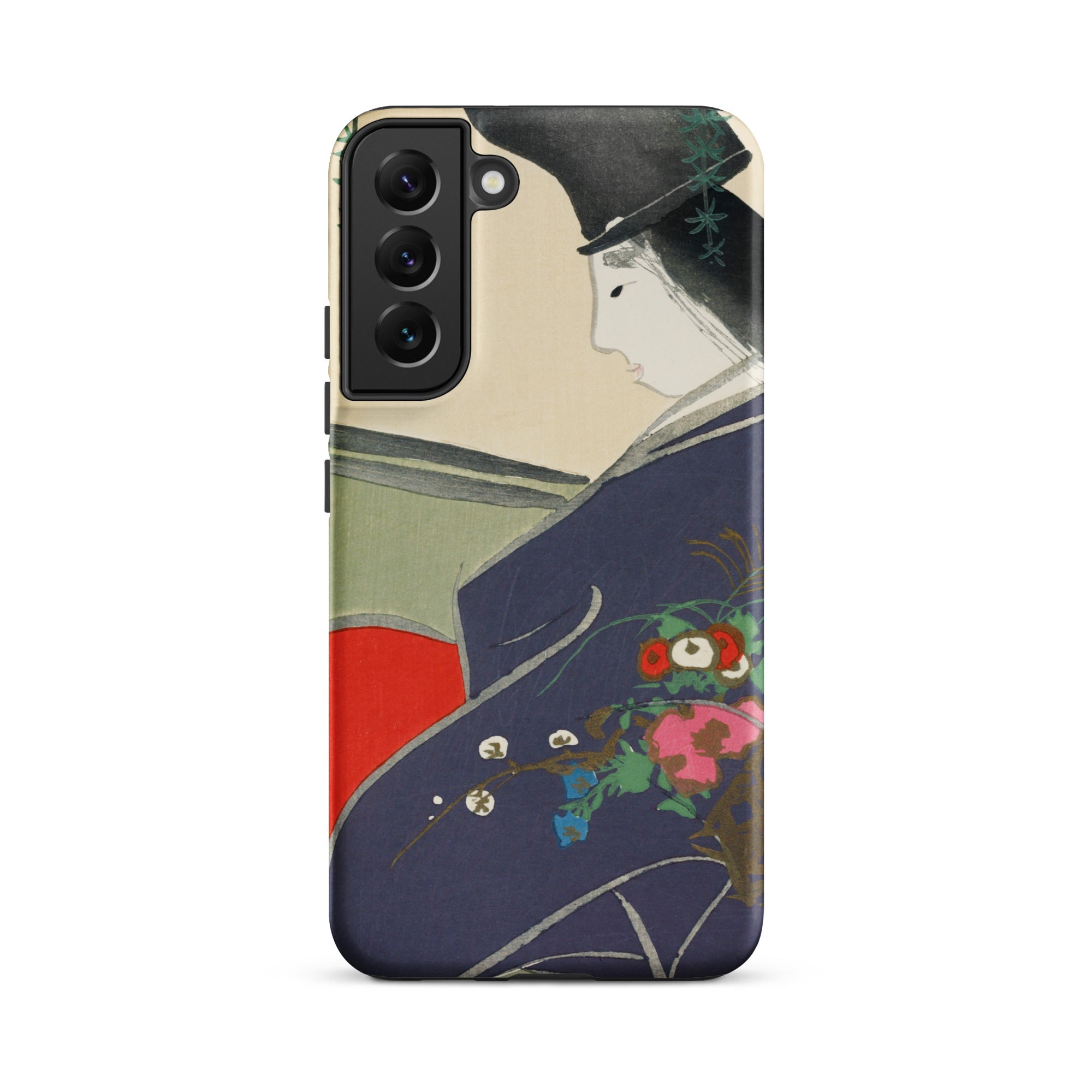 Boat from Momoyugosa Kamisaka Sekka Samsung Case, Galaxy S22 Plus / Matte, Smartphone Case Traditional Japanese Painting Woman Kimono