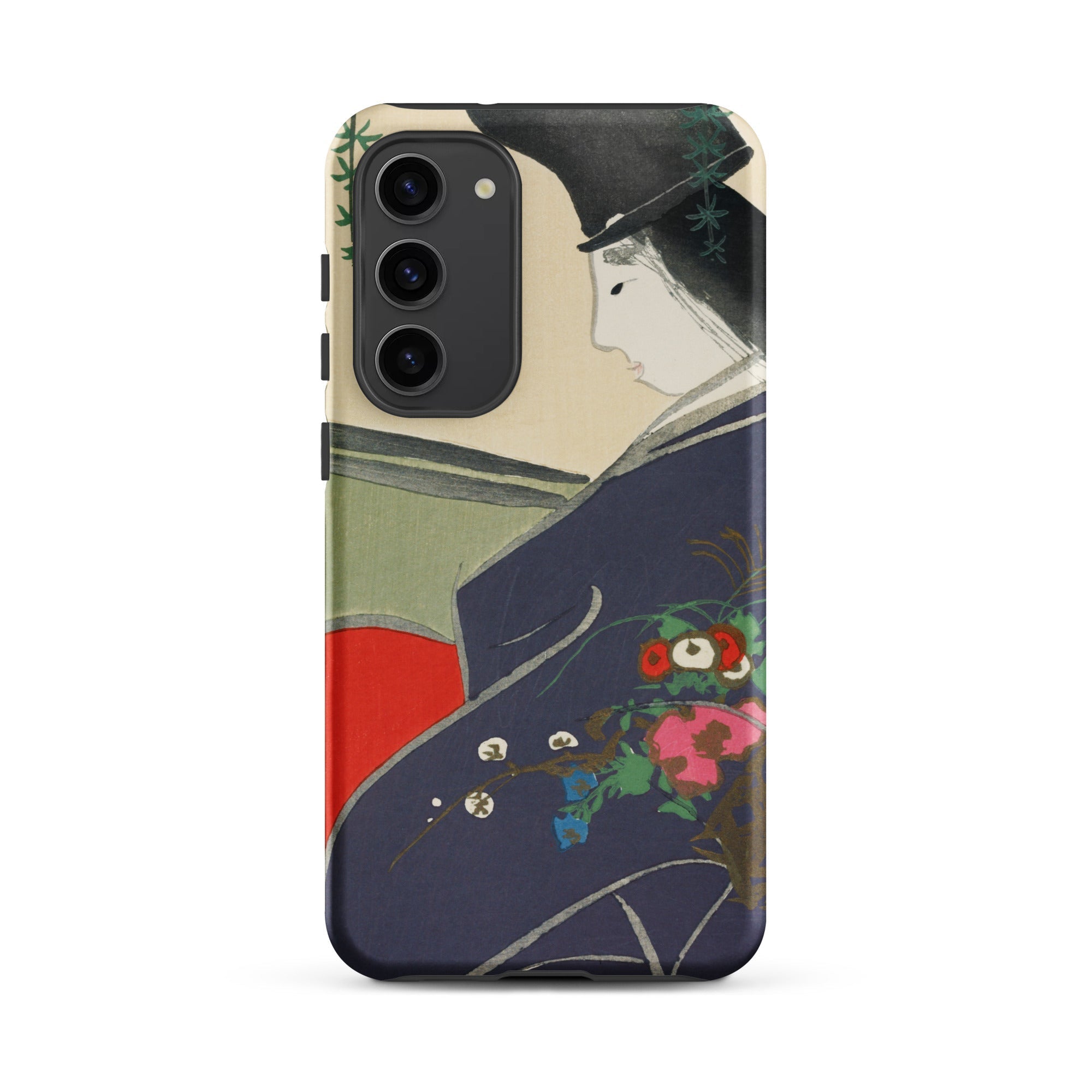 Boat from Momoyugosa Kamisaka Sekka Samsung Case, Galaxy S23 Plus / Matte, Smartphone Case Traditional Japanese Art Design