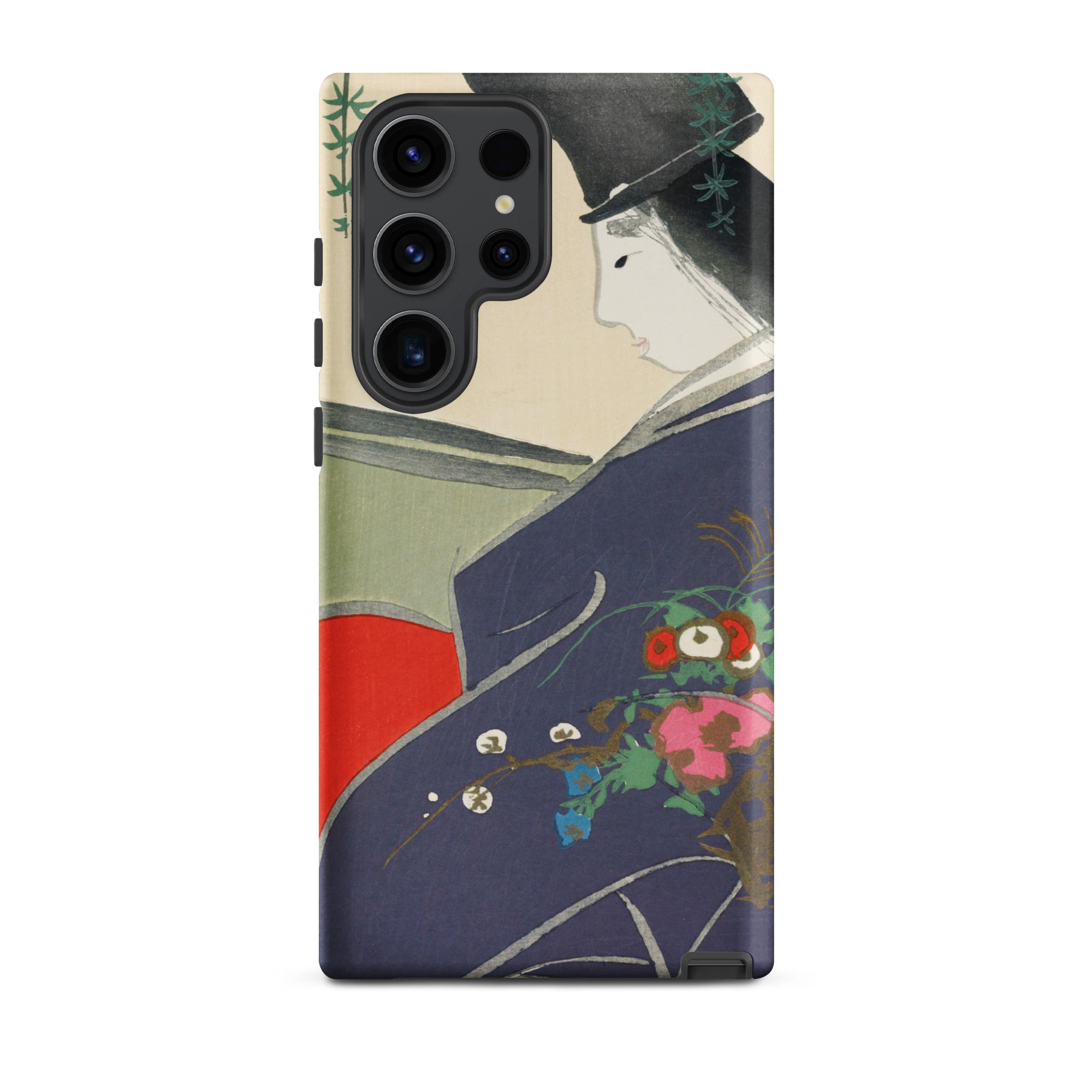 Boat from Momoyugosa Kamisaka Sekka Samsung Case, Galaxy S23 Ultra / Matte, Smartphone Case Traditional Japanese Style Illustration Person