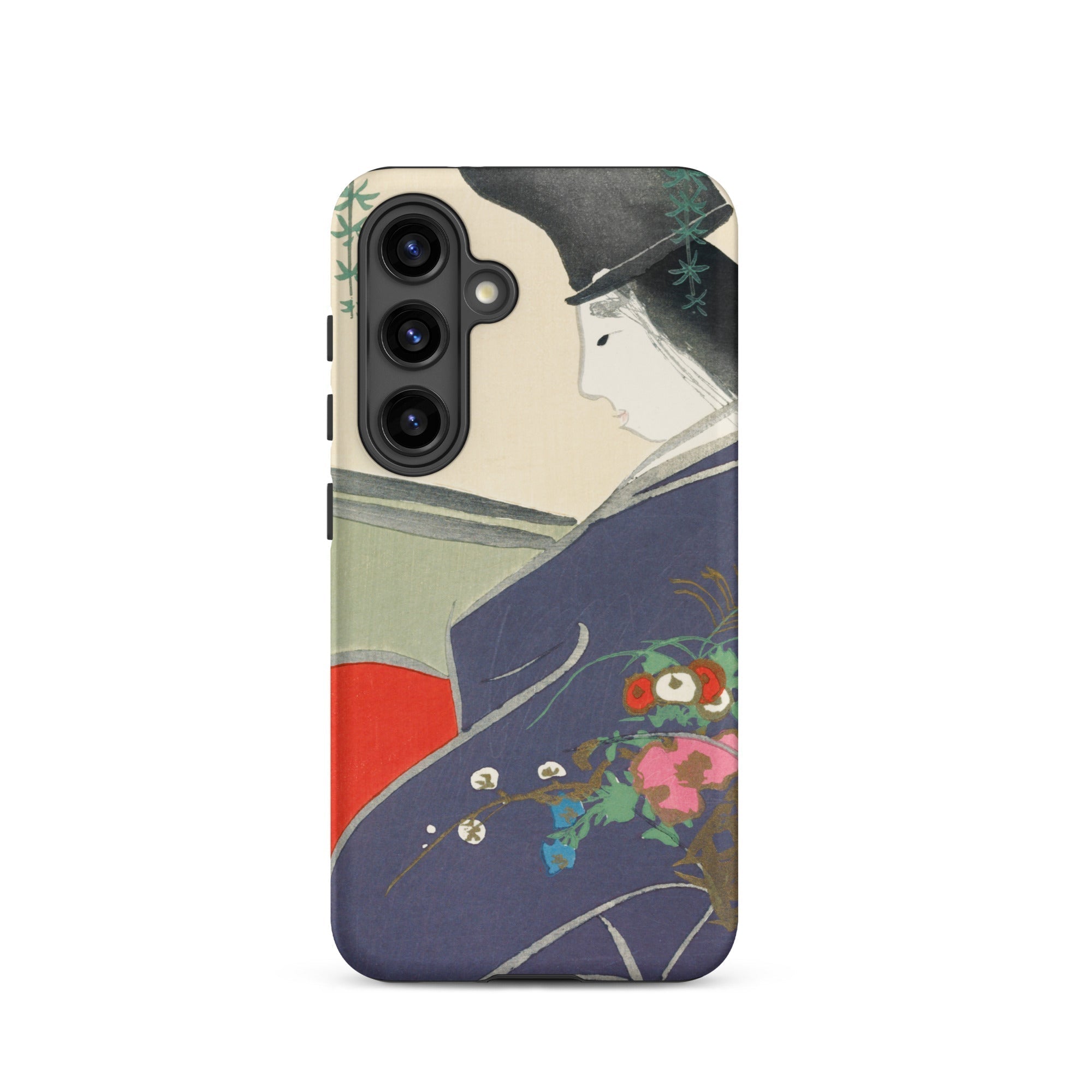 Boat from Momoyugosa Kamisaka Sekka Samsung Case, Galaxy S24 / Matte, Smartphone Case Artistic Depiction Person Traditional Japanese Attire