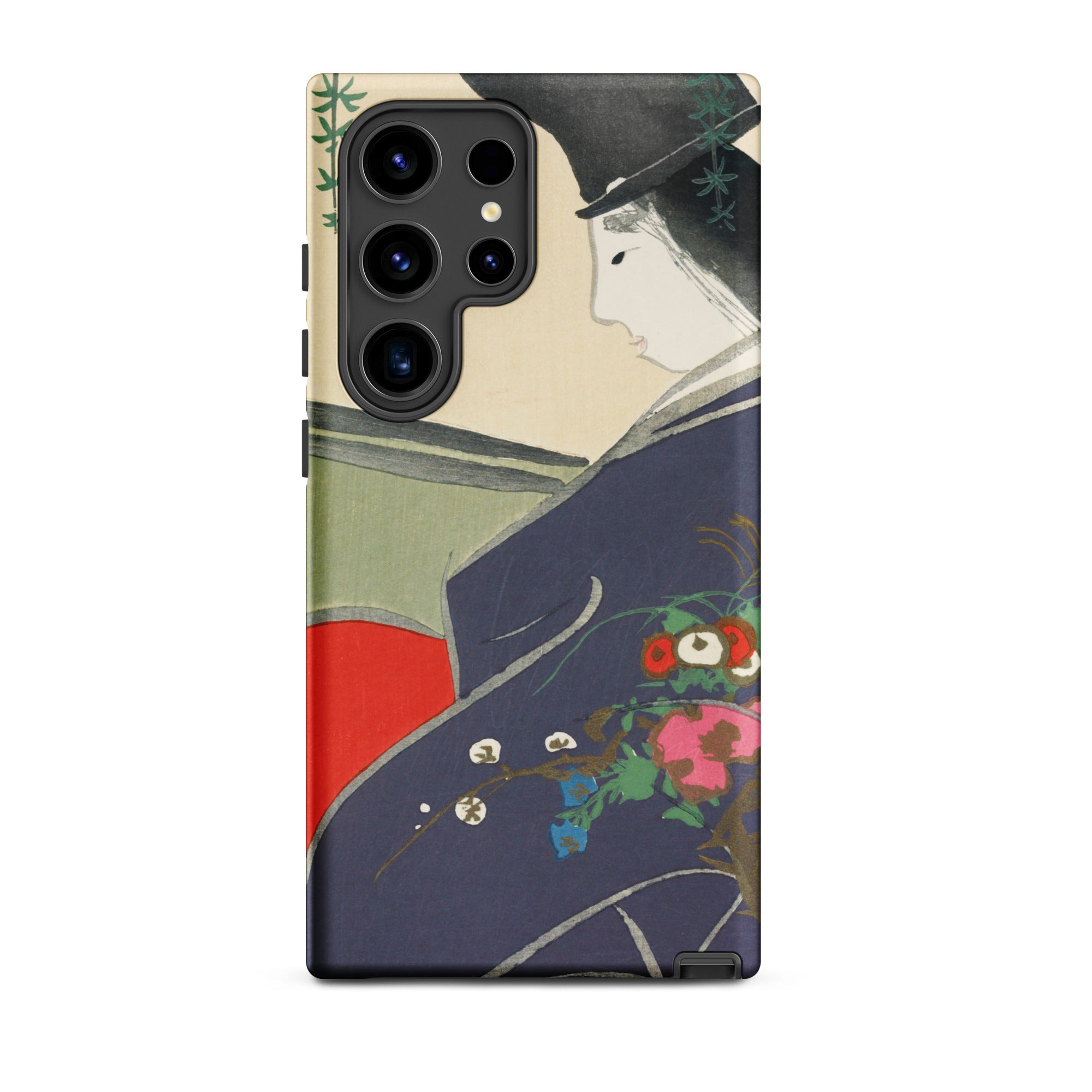 Boat from Momoyugosa Kamisaka Sekka Samsung Case, Galaxy S24 Ultra / Matte, Phone Case Traditional Japanese Art Design