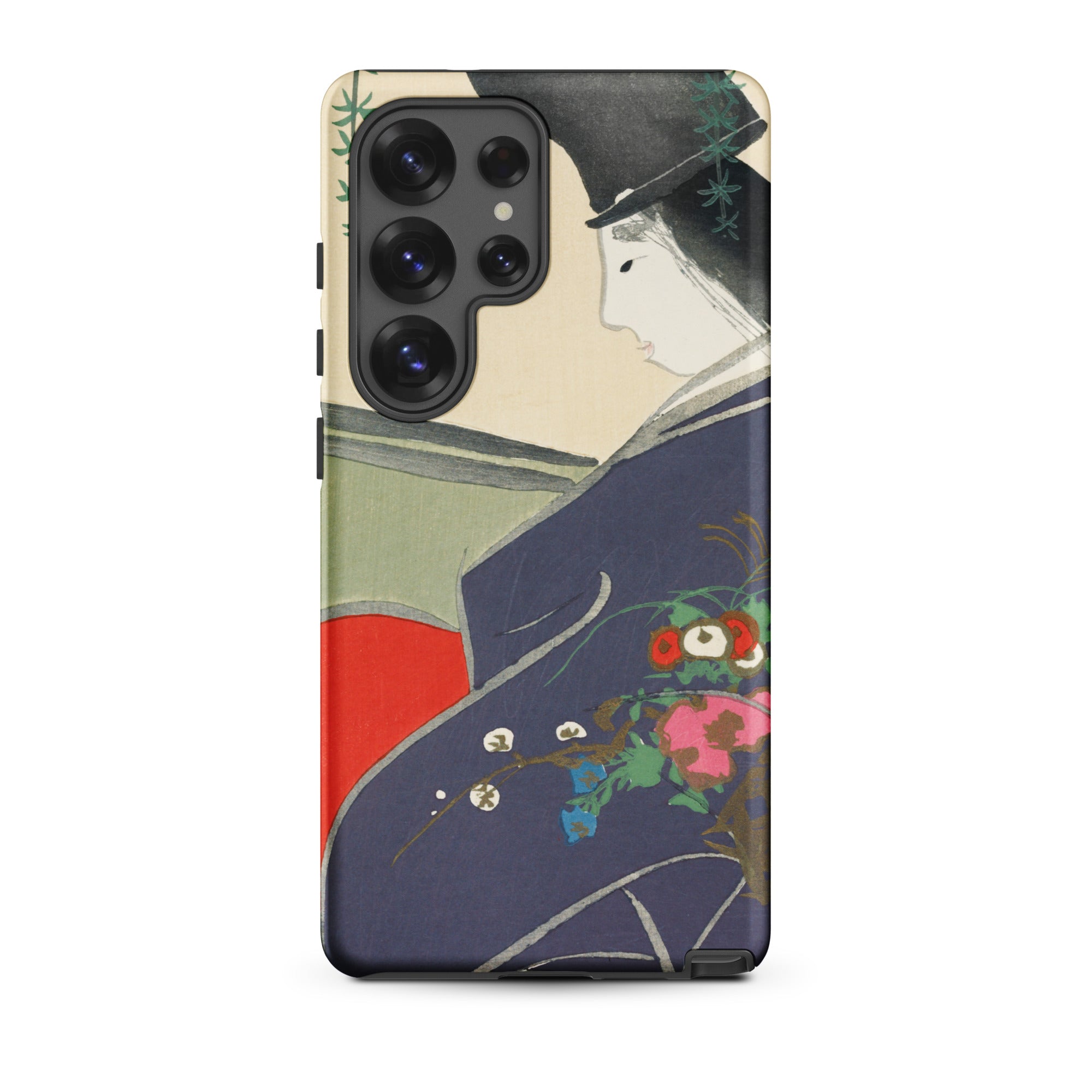 Boat from Momoyugosa Kamisaka Sekka Samsung Case, Galaxy S25 Ultra / Matte, Smartphone Case Traditional Japanese Art Design Woman Kimono