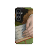 Book of Music - Francesco Bacchiacca Samsung Case, Galaxy S24 / Matte, Smartphone Case Classical Painting Hands Sheet Music