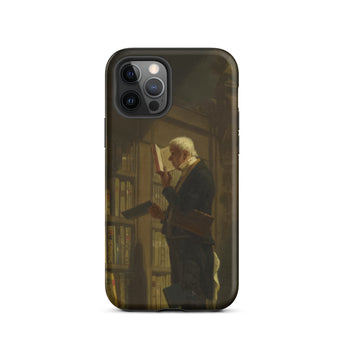 The Bookworm - Carl Spitzweg Iphone Case, 12 Pro / Matte, Iphone Phone Case Painting Man Library