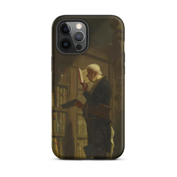 The Bookworm - Carl Spitzweg Iphone Case, 12 Pro Max / Matte, Iphone Case Painting Man Library
