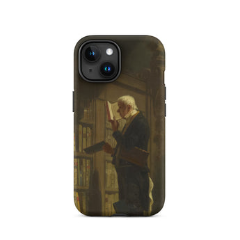 The Bookworm - Carl Spitzweg Iphone Case, 15 / Matte, Iphone Case Painting Man Library