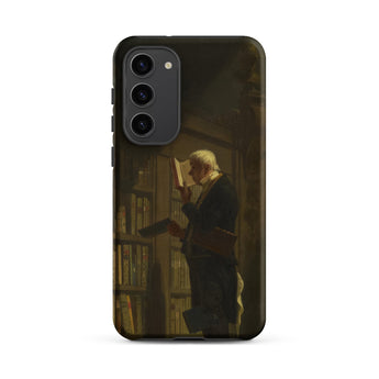 The Bookworm - Carl Spitzweg Phone Case Samsung Galaxy S23 Plus / Matte Black Phone Case Classic Painting Elderly Man White Carl Spitzweg