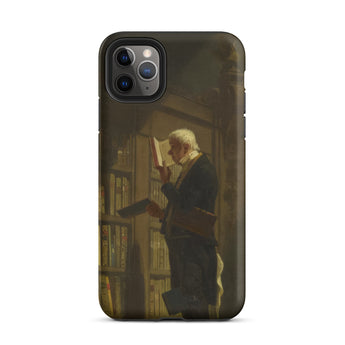 The Bookworm - Carl Spitzweg Phone Case Iphone 11 Pro Max / Matte Black Iphone Classical Painting Man Book Library Carl Spitzweg Iphone,