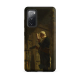 The Bookworm - Carl Spitzweg Samsung Case, Galaxy S20 Fe / Matte, Black Smartphone Case Painting Man Library