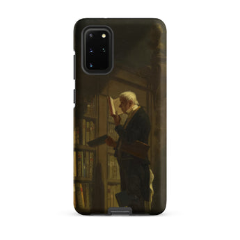 The Bookworm - Carl Spitzweg Samsung Case, Galaxy S20 Plus / Matte, Black Phone Case Classical Painting Man Library