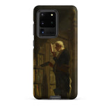 The Bookworm - Carl Spitzweg Samsung Case, Galaxy S20 Ultra / Matte, Black Smartphone Case Painting Man Library