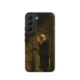 The Bookworm - Carl Spitzweg Samsung Case, Galaxy S22 / Matte, Black Smartphone Case Man Book Library Painting