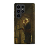 The Bookworm - Carl Spitzweg Samsung Case, Galaxy S23 Ultra / Matte, Smartphone Case Classical Painting Man Library