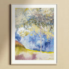 Boomrijk Landscape Georges De Feure Art Nouveau Print, Abstract Watercolor Painting Tree Blue Yellow Tones