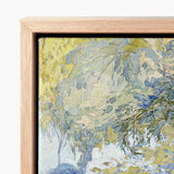 Framed Canvas Print Textured Impressionistic Landscape Soft Yellows Feure’s Boomrijk, Art Nouveau Movement’s Graceful Fusion, Epitomizes