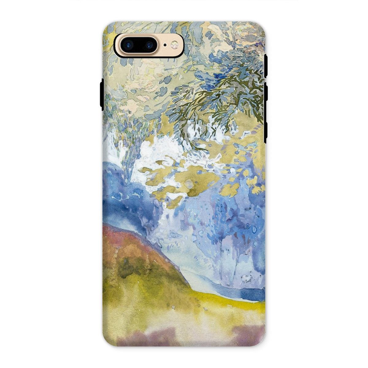 Boomrijk Landscape - Georges De Feure Iphone Case, 8 Plus / Matte, Smartphone Case Abstract Watercolor-style Landscape Design