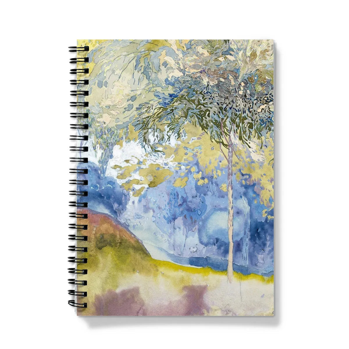 Boomrijk Landscape By Georges De Feure Notebook - A5 - Graph Paper - Notebooks & Notepads - Aesthetic Art