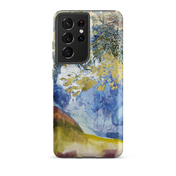 Boomrijk Landscape - Georges De Feure Samsung Case, Galaxy S21 Ultra / Matte, Smartphone Case Abstract Landscape Painting Blue Yellow Green