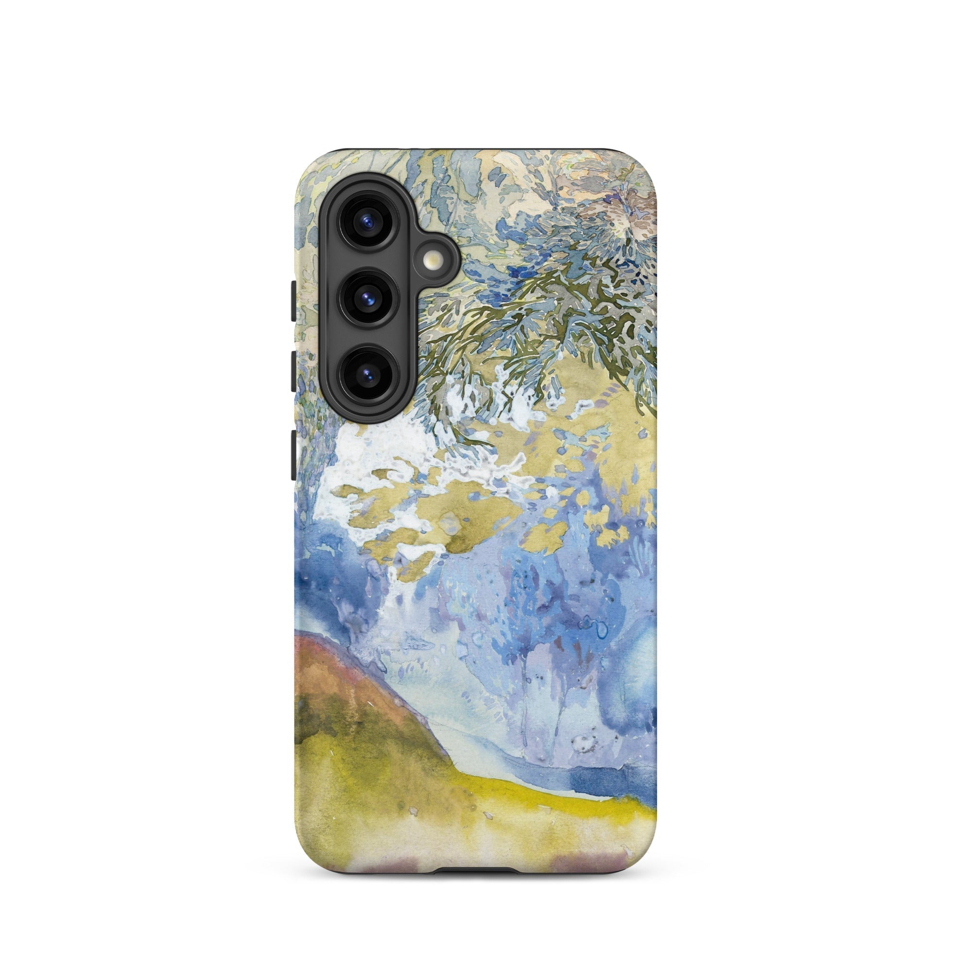 Boomrijk Landscape Georges De Feure Samsung Case, Galaxy S24 / Matte, Phone Case Abstract Painterly Design Blues Yellows Greens
