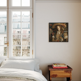 Botticelli’s Outlaw - Gay Renaissance Cowboy Framed Canvas, Framed Portrait Man Period Attire