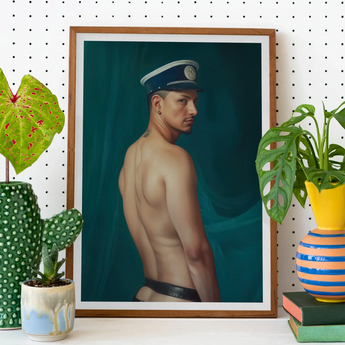 Bottoms Up - Gay Mexican Sailor Art Print