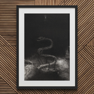 And Bound Him a Thousand Years - Odilon Redon Art Print, 20x30’’ / 51x76cm / Black Frame / 2’’ Matboard, Framed Black White Artwork Chained