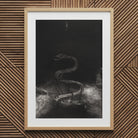 And Bound Him a Thousand Years - Odilon Redon Art Print, 20x30’’ / 51x76cm / Natural Frame / 2’’ Matboard, Framed Black White Print Chained