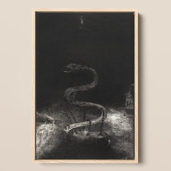 And Bound Him a Thousand Years - Stampa d'arte di Odilon Redon / Tela, 12x17’’ / A3 / Cornice naturale, Poster Stampe & Visual Artwork, Toby Leon