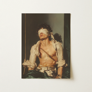 Boundless - Neoclassical Bondage Homoerotica Art Print / Canvas, Neoclassical Homoeroticism Meets Quiet Defiance, Neoclassical Bondage