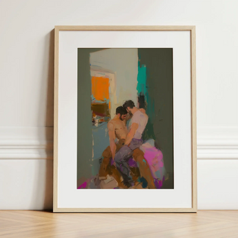 Bounty - Grungy Gay Romance Art Print / Canvas, Grungy Gay Romance, Gay Romance Art, Romance Art Print