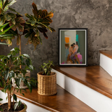 Bounty - Grungy Gay Romance Art Print, Framed Abstract Painting