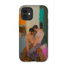 Bounty - Passionate Gay Couple Modern Art Iphone Case, 12 Mini / Matte, Phone Case Abstract Painting Two Men